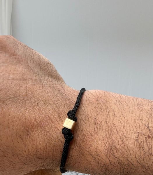 Altın unisex ip  Bileklik