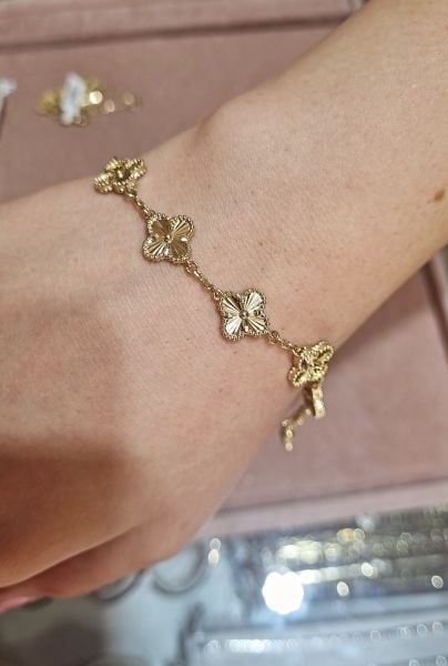 14 Ayar Kalemli Yonca Bileklik