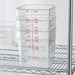 Cambro 8SFSCW135 Polikarbon Saklama Kabı Kare 7,6 Litre