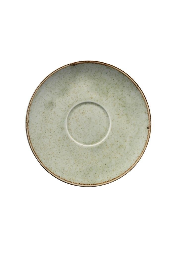 Kütahya Porselen Lima Çay Tabağı Pearl 03 Yeşil 15 cm 6'lı