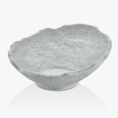 Külsan Thermoset Granit Efektli Eğimli Kase,Teşhir Kase 28.2x27.5 cm, Gri