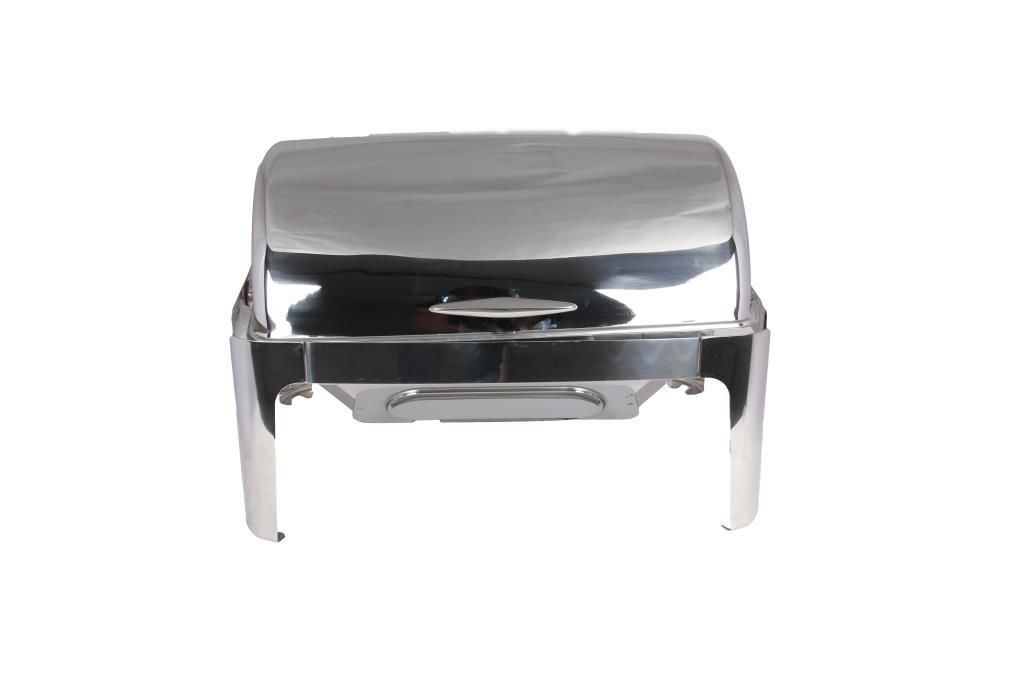 Globy Chafing Dish Lux Dikdörtgen Roll Top Kapaklı, Yakıtlı