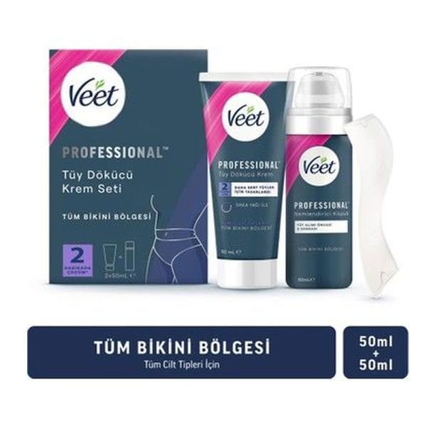 Veet Professional  Bikini Bölgesi Tüy Dökücü Krem Seti 50 Ml+50 ml