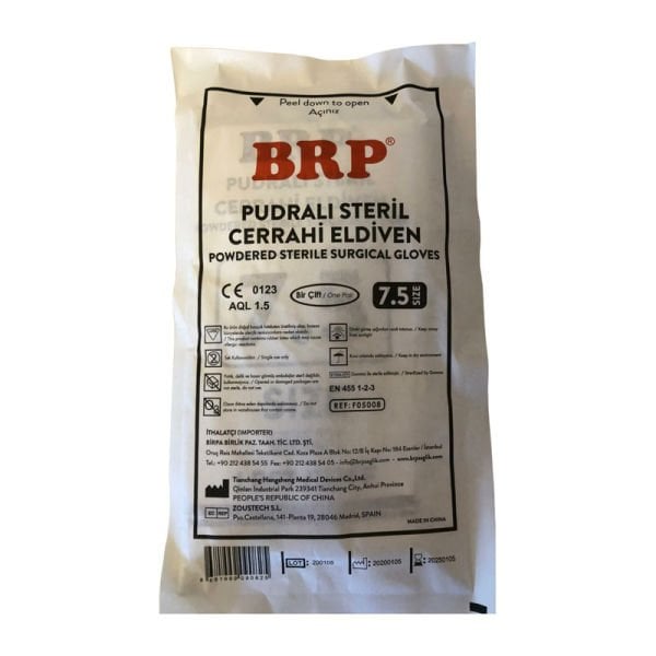 BRP Pudralı Steril Cerrahi Eldiven 7,5 Beden