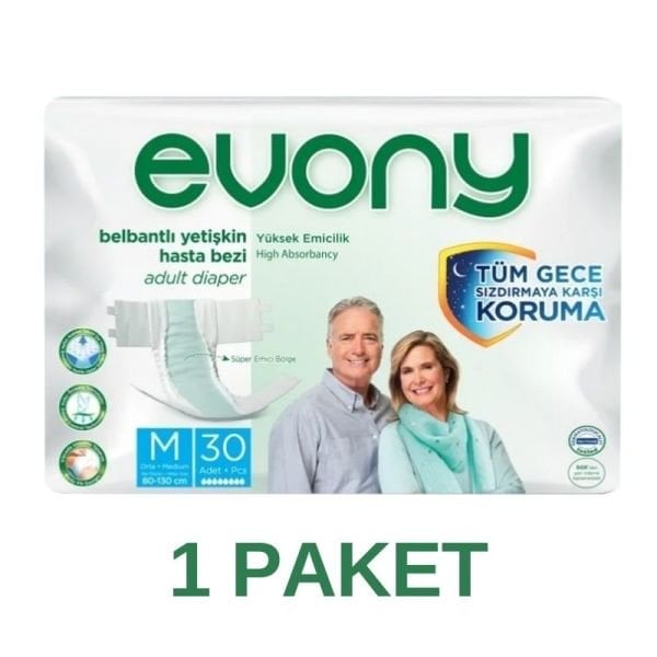 Evony Belbantlı Yetişkin Hasta Bezi M 30 Lu