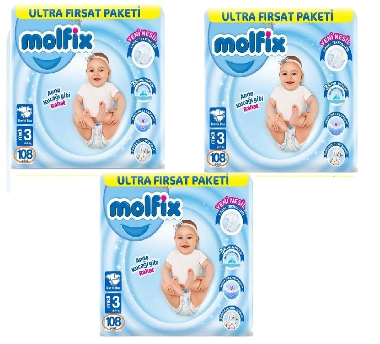 MOLFİX ULTRA FIRSAT PAKETİ 3 (324 ADET)  3 PAKET