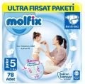 Molfix Bebek Bezi 5 Beden Junior 78 Li 2 Paket