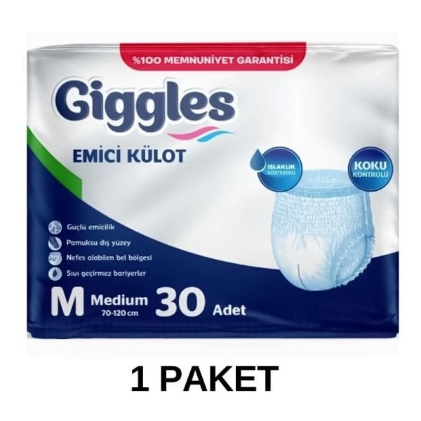 Giggles Emici Külot Yetişkin Hasta Bezi M 30 Lu
