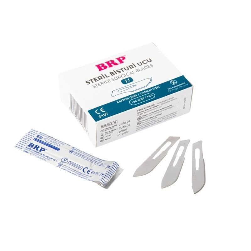 BRP Sterile Steel Scalpel Tip No. 11 100 Pieces