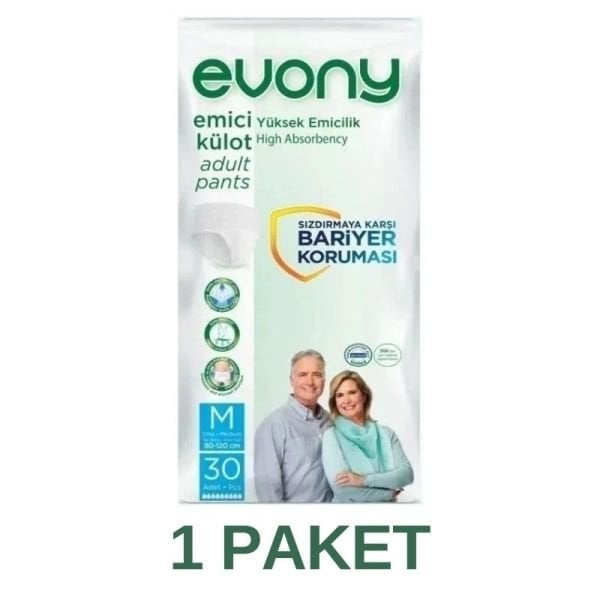 Evony Emici Külot Yetişkin Hasta Bezi M 30 Lu