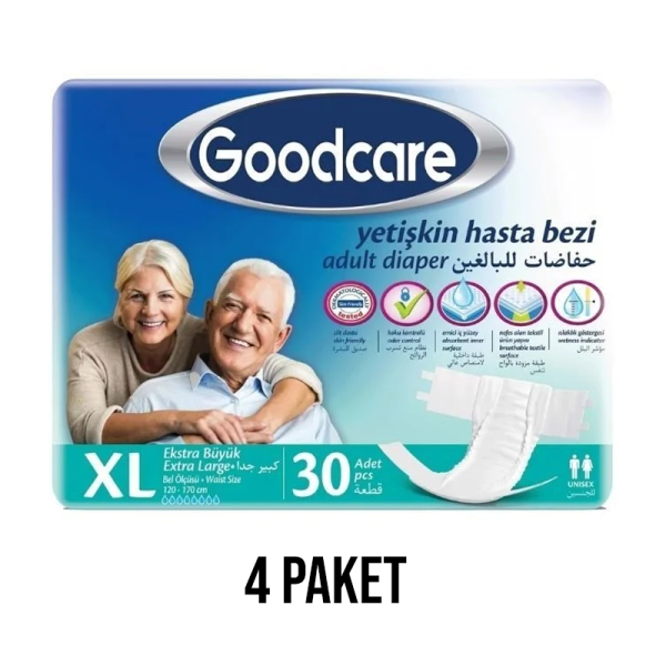 Goodcare Belbantlı Yetişkin Hasta Bezi XL 30 Lu 4 Paket