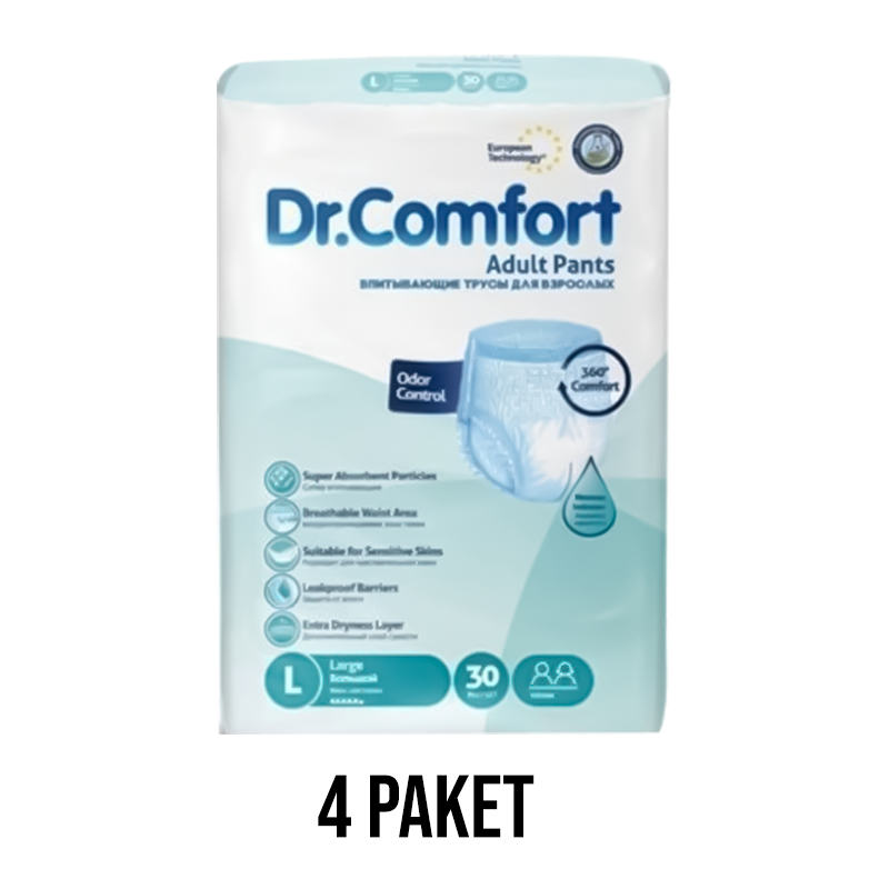 Dr.Comfort Emici Külot Yetişkin Hasta Bezi L 30 Lu 4 Paket