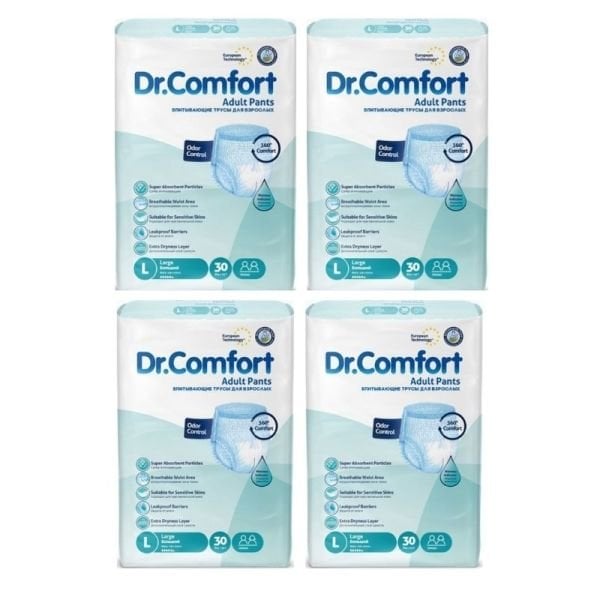 Dr.Comfort Emici Külot Yetişkin Hasta Bezi L 30 Lu 4 Paket