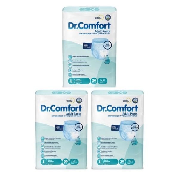 Dr.Comfort Emici Külot Yetişkin Hasta Bezi L 30 Lu 3 Paket