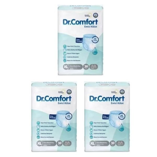 Dr.Comfort Emici Külot Yetişkin Hasta Bezi XL 30 Lu 3 Paket