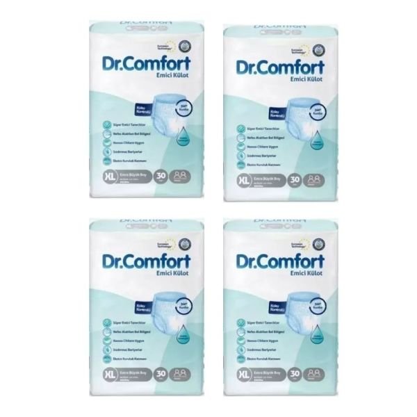 Dr.Comfort Emici Külot Yetişkin Hasta Bezi XL 30 Lu 4 Paket