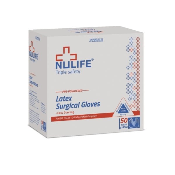 Nulife Steril Lateks Cerrahi Eldiven Pudralı 6.5 50 Adet