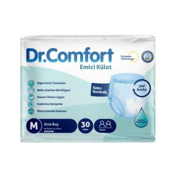 Dr.Comfort Emici Külot Yetişkin Hasta Bezi M 30 Lu