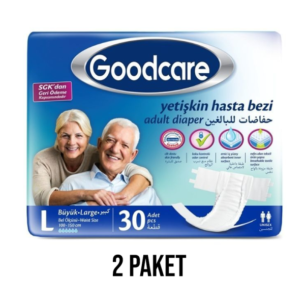 Goodcare Belbantlı Yetişkin Hasta Bezi L 30 Lu 2 Paket