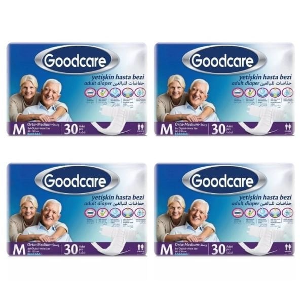 Goodcare Waistband Adult Diaper M 30 Pieces 4 Pack