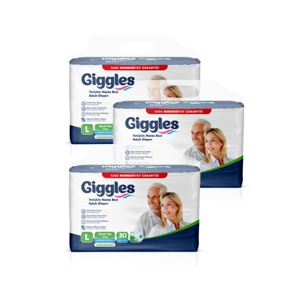 Giggles Belbantlı Yetişkin Hasta Bezi L 30 Lu 3 Paket