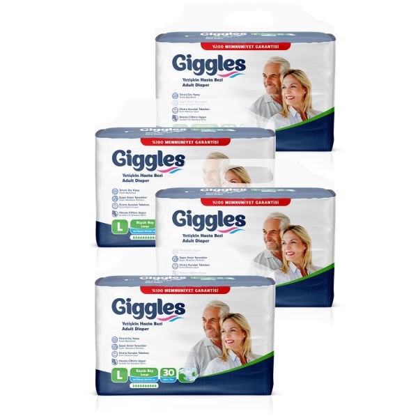 Giggles Belbantlı Yetişkin Hasta Bezi L 30 Lu 4 Paket