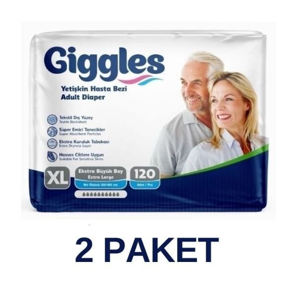 Giggles Belbantlı Yetişkin Hasta Bezi XL 30 Lu 2 Paket