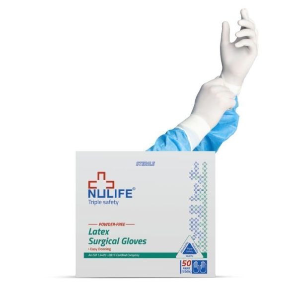 Nulife Steril Lateks Cerrahi Eldiven Pudrasız 8 Numara 50 Adet
