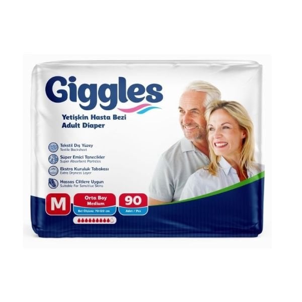 Giggles Belbantlı Yetişkin Hasta Bezi M 30 Lu 3 Paket