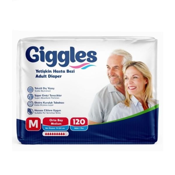 Giggles Belbantlı Yetişkin Hasta Bezi M 30 Lu 4 Paket
