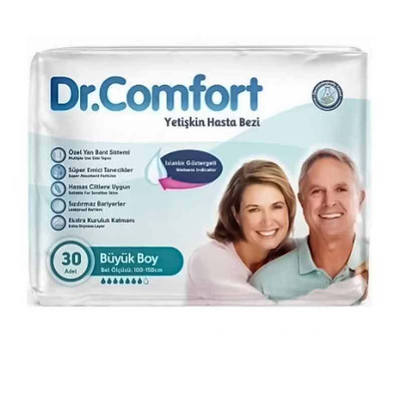 Dr.Comfort Belbantlı Yetişkin Hasta Bezi L 30 Lu
