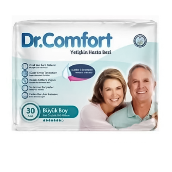 Dr.Comfort Belbantlı Yetişkin Hasta Bezi L 30 Lu