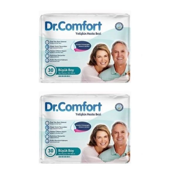 Dr.Comfort Belbantlı Yetişkin Hasta Bezi L 30 Lu 2 Paket