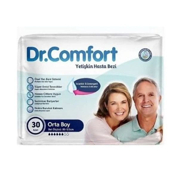 Dr.Comfort Belbantlı Yetişkin Hasta Bezi M 30 Lu