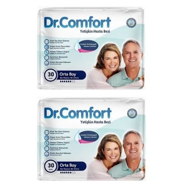 Dr.Comfort Belbantlı Yetişkin Hasta Bezi M 30 Lu 2 Paket