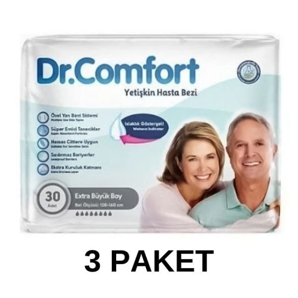 Dr.Comfort Belbantlı Yetişkin Hasta Bezi XL  30 lu 3 Paket