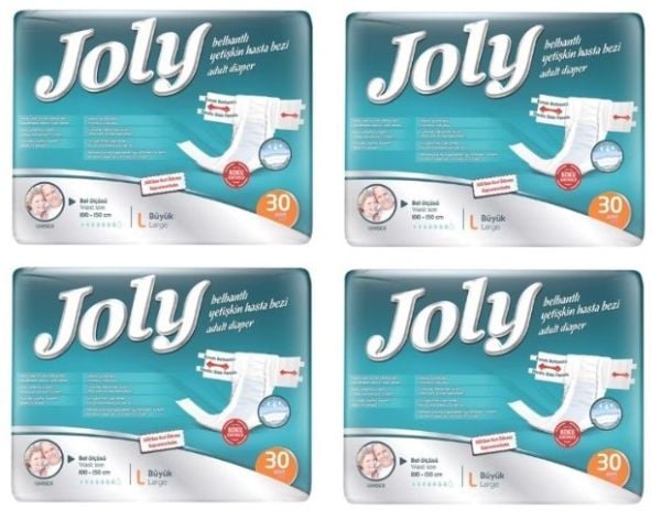 Joly Belbantlı Yetişkin Hasta Bezi L 30 Lu 4 Paket