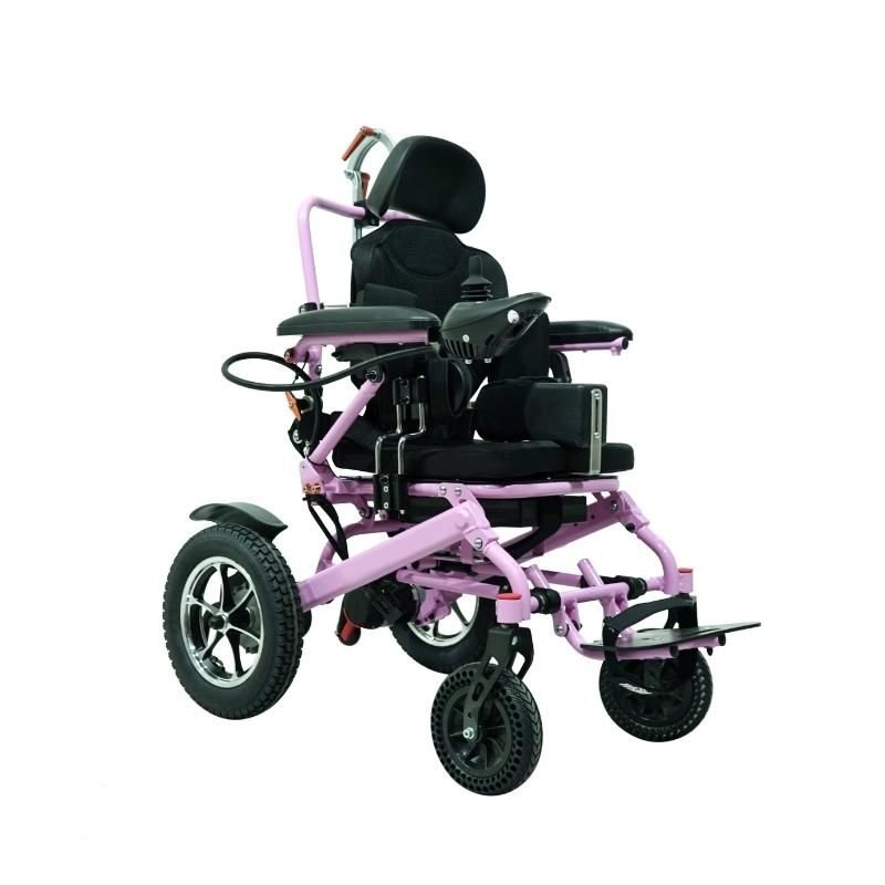 Scuba S458 Çocuk Akülü Tekerlekli Sandalye Pembe