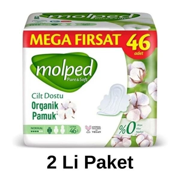 Molped Pure & Soft Normal Ultra Hijyenik Ped 2 Li Paket 92 Adet