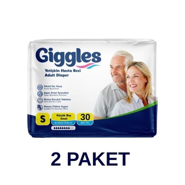 Giggles Belbantlı Yetişkin Hasta Bezi S Beden 30 Lu 2 Paket