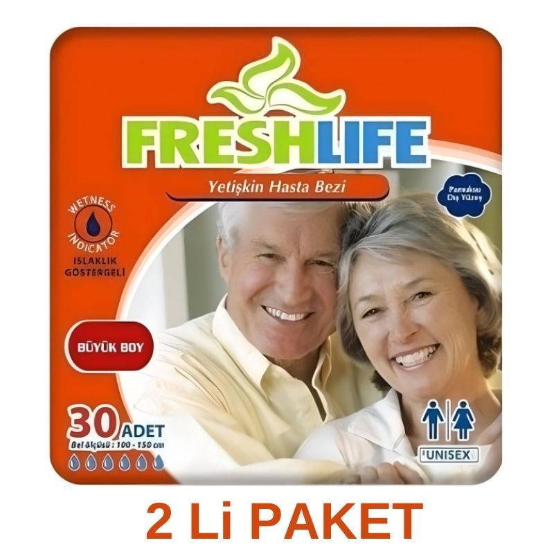 Freshlife Belbantlı Yetişkin Hasta Bezi L 30 Lu 2 Paket