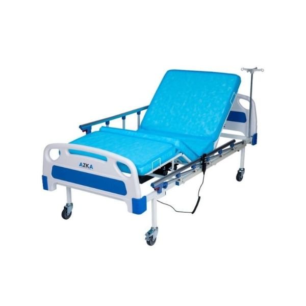 Azka DE03 Dual Motorized Economical Hospital Bed with Aluminum Railings