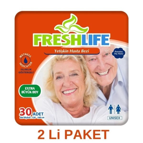 Freshlife Belbantlı Yetişkin Hasta Bezi XL 30 Lu 2 Paket