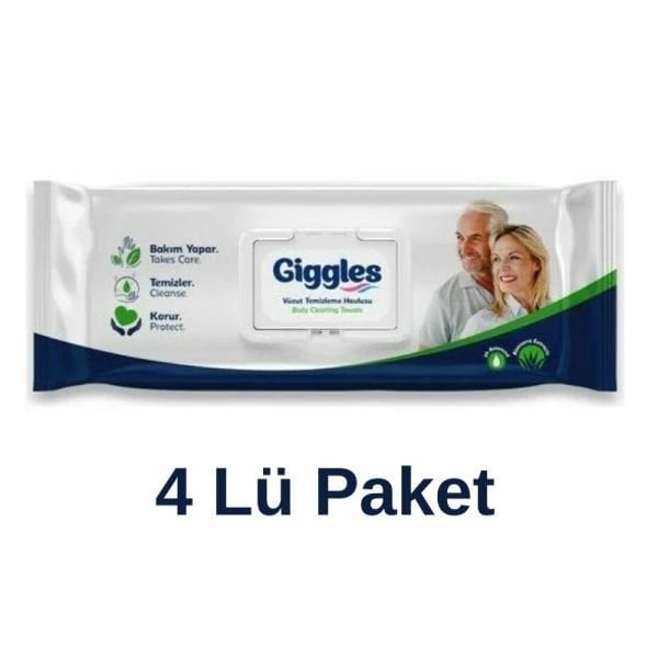 Giggles Vücut Ve Perine Temizleme Havlusu 50 Li 4 Paket