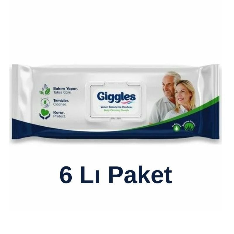Giggles Vücut Ve Perine Temizleme Havlusu 50 Li 6 Paket