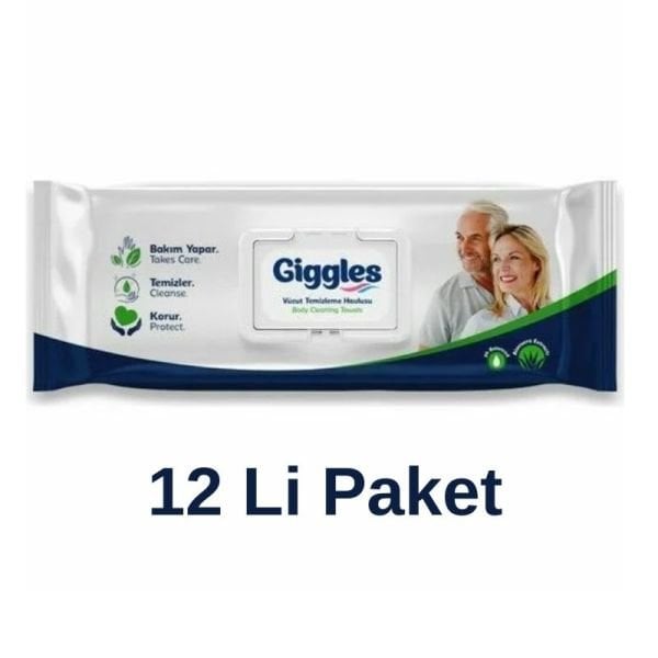 Giggles Vücut Ve Perine Temizleme Havlusu 50 Li 12 Paket