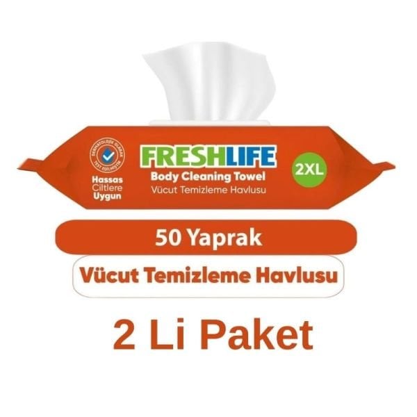 Freshlife Vücut Ve Perine Temizleme Havlusu 50 Li 2 Paket