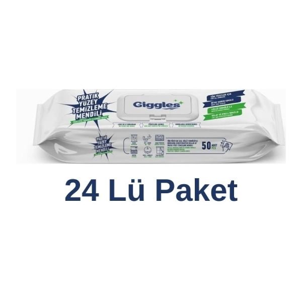 Giggles Pratik Yüzey Temizleme Havlusu 50 Li 24 Paket