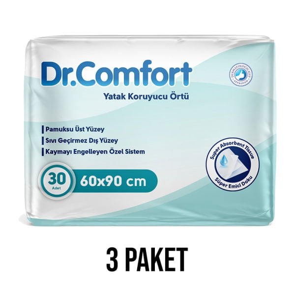 Dr Comfort Yatak Koruyucu Alez Örtü 60x90 Cm 3 Paket 90 Adet