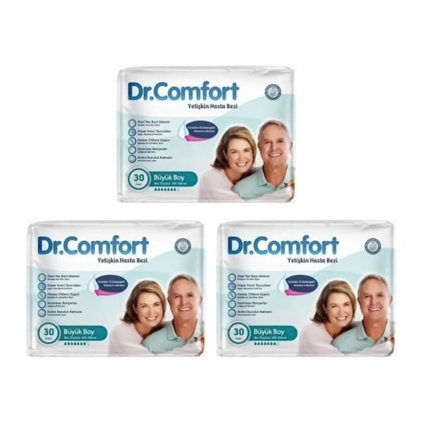 Dr.Comfort Belbantlı Yetişkin Hasta Bezi L 30 Lu 3 Paket